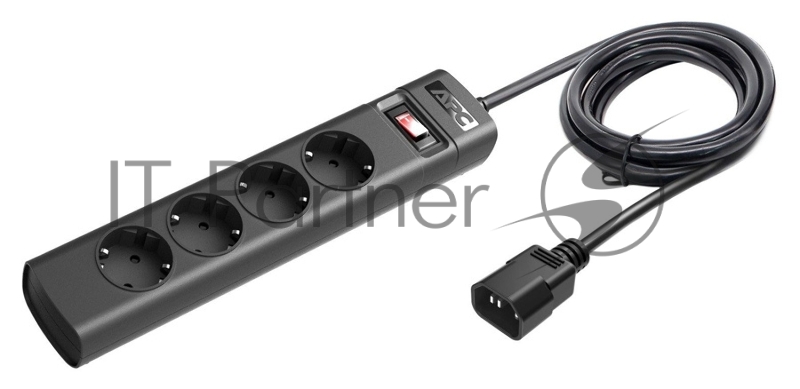 Сетевой удлинитель APC PZ42I-GR 1.5м (4 розетки) черный (коробка)