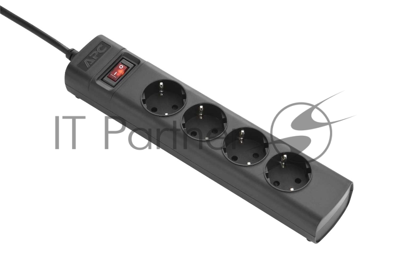 Сетевой удлинитель APC PZ42I-GR 1.5м (4 розетки) черный (коробка)