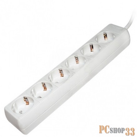 Удлинитель Iek WYP10-16-06-03-Z-N У06 6 мест 2 Р + P Е /3метра 3х1мм2 16А/250 IEK