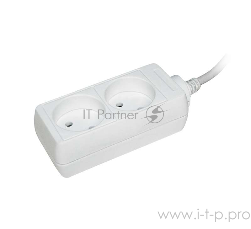 Удлинитель Iek WYP10-06-02-01-N У2 2 места 2Р/1,5 метра 2х0,75мм2 10А/250В IEK