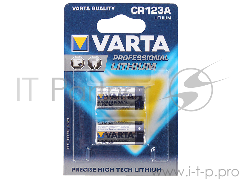 Элемент питания VARTA PRO CR123A блистер 2 06205301402