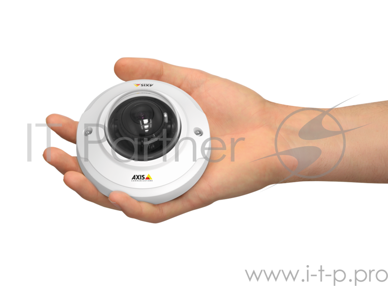 Видеокамера AXIS AXIS M3046-V Ultra-compact, indoor fixed mini dome with dust- and vandal-resistant casing for easy mounting on wall or ceiling. Fixed len