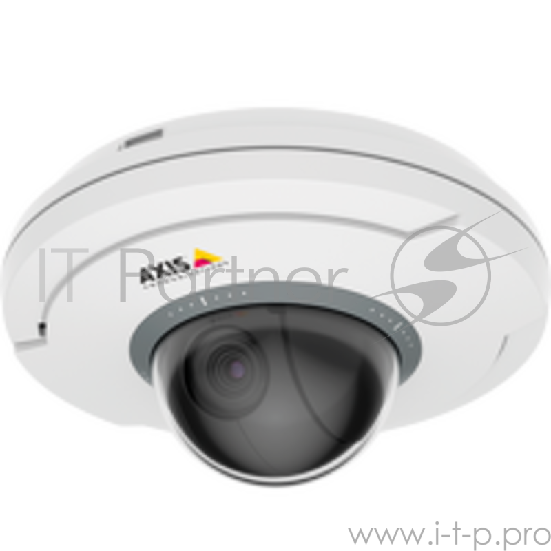 Видеокамера AXIS AXIS M5054 Ceiling-mount mini PTZ dome camera with 5x Optical zoom and autofocusing, HDTV 720p (1280x720) 25/30fps in H.264 with Zipstream and Motion JPEG