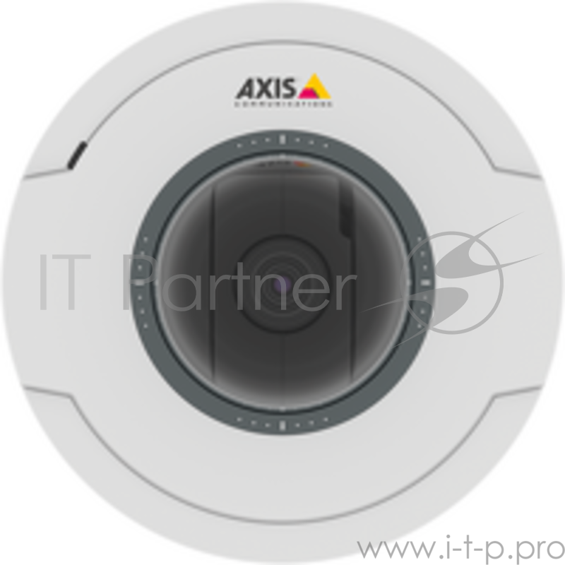 Видеокамера AXIS AXIS M5054 Ceiling-mount mini PTZ dome camera with 5x Optical zoom and autofocusing, HDTV 720p (1280x720) 25/30fps in H.264 with Zipstream and Motion JPEG