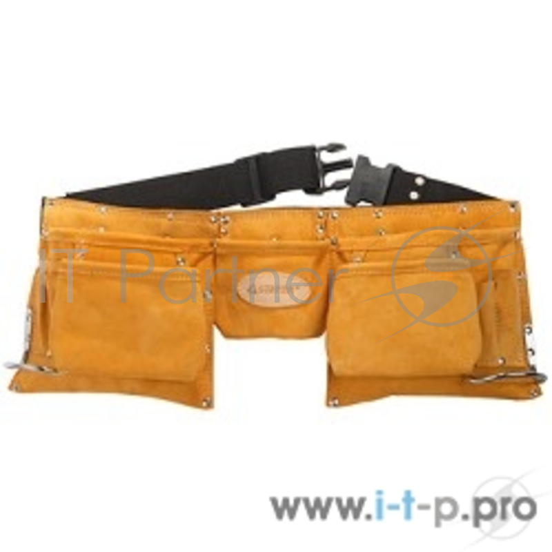 Ручной инструмент Пояс STAYER PROFESSIONAL для инструментов, кожаный, 11 карманов, 2 скобы 38520
