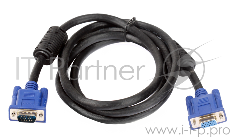 Удлинитель D-Sub VCOM VVG6460, с ферритовыми кольцами (5.0м)