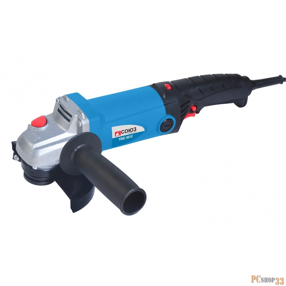 Шлифовальные машины СОЮЗ УШС-9512 Машина углошлифовальная СОЮЗ 125мм, 1000Вт, 11000об/мин, регул. обор, удлинен.рук. УШС-9512