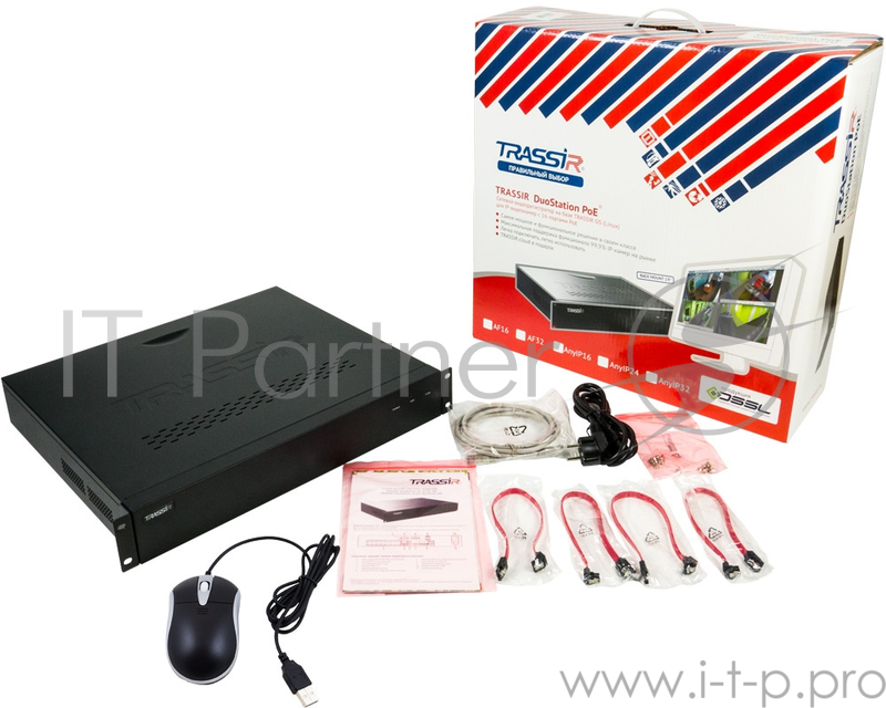Видеорегистратор Trassir DuoStation AF 16-16P