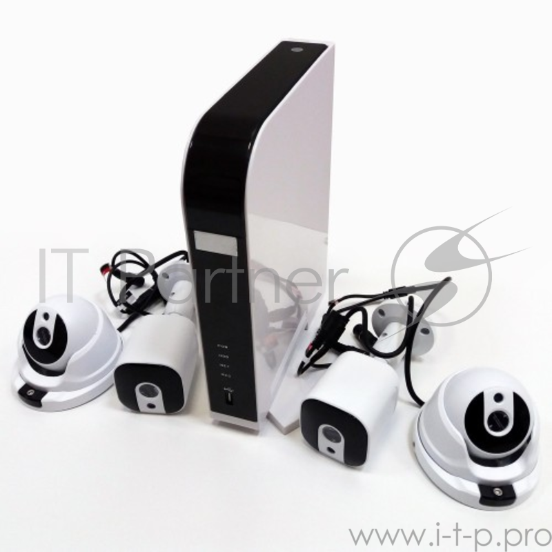 Комплект видеонаблюдения Vstarcam KIT M104 Регистратор + 2х 1Mp купольных, 2х 1Mp цилиндрических камеры.