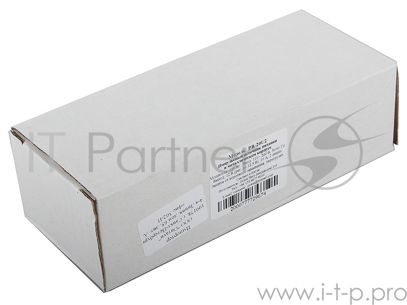Блок питания ORIENT PB-20U2, OUTPUT: 12V DC 10A, стабилизированный, защита от КЗ и перегрузки (Imax~11A), регулятор напряжения, 2 выхода, металлически