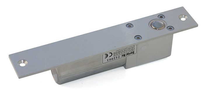 Замок электромагнитный FE-L100 Врезной электромеханический (роторный) замок, сила удержания до 1000кг., Питание 12V 450mA. 209х31х42