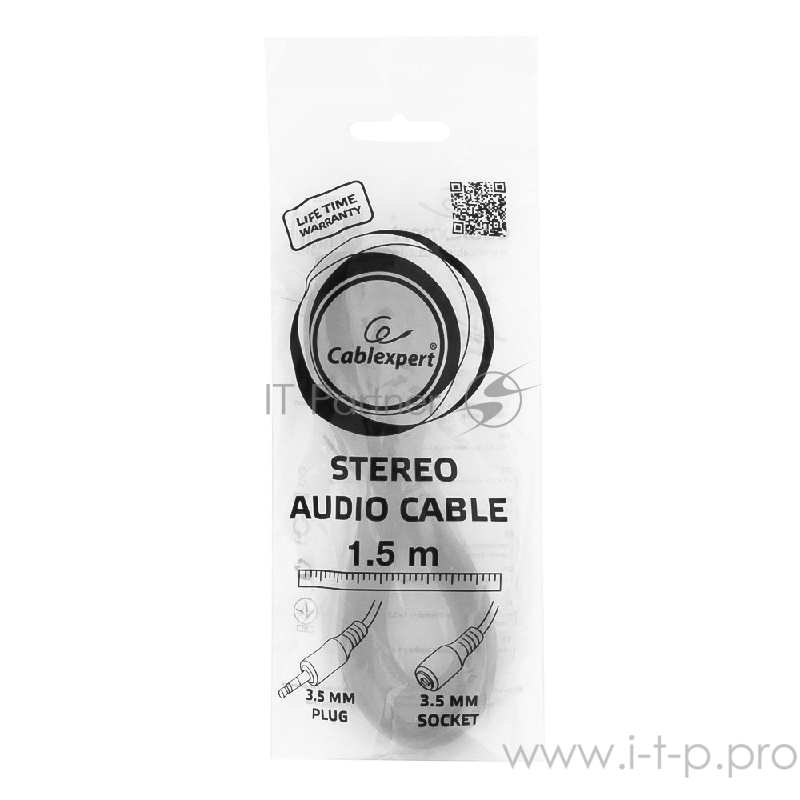 Удлинитель аудио 3.5мм стерео Gembird Cablexpert CCA-423 (1.5м)