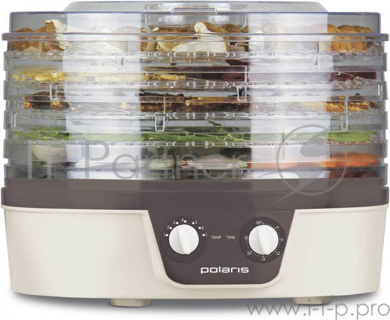 Сушка для фруктов и овощей Polaris PFD 0505 5под. 250Вт бежевый