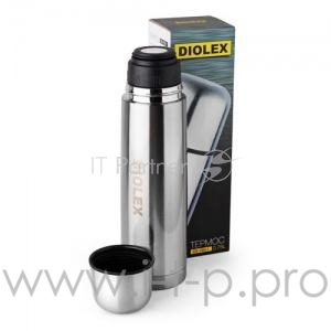 Термос Diolex DX-1000-1, с узким горлом, 1000 мл, нержавеющая сталь