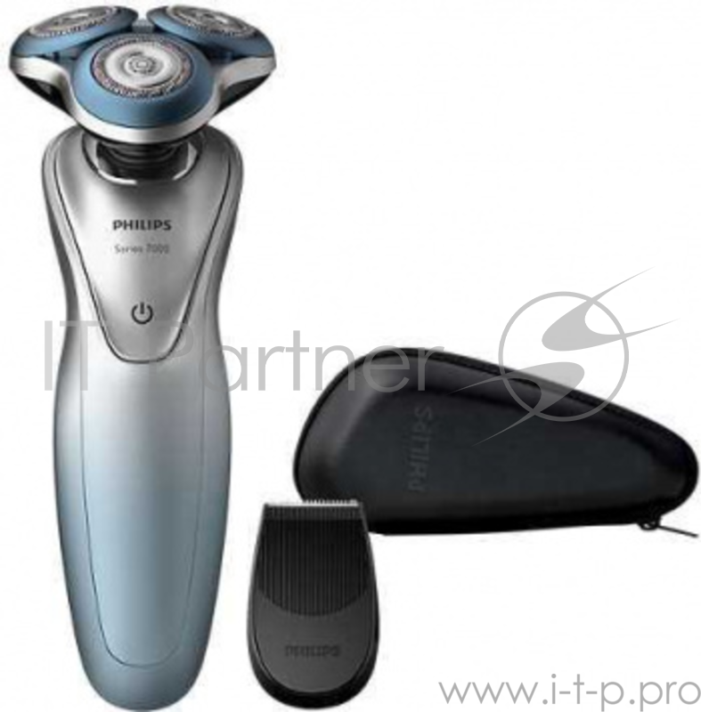 Бритва роторная Philips Series 7000 S7910/16 реж.эл.:3 питан.:аккум. серый/голубой