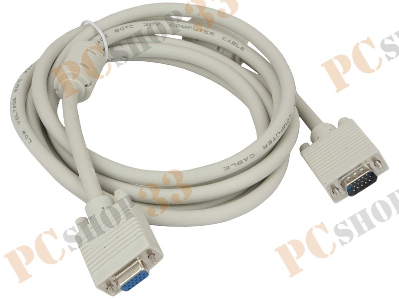 Удлинитель D-Sub Flextron CDS-DMF-3.0-01-P1, 28AWG, с ферритовыми кольцами (3.0м)