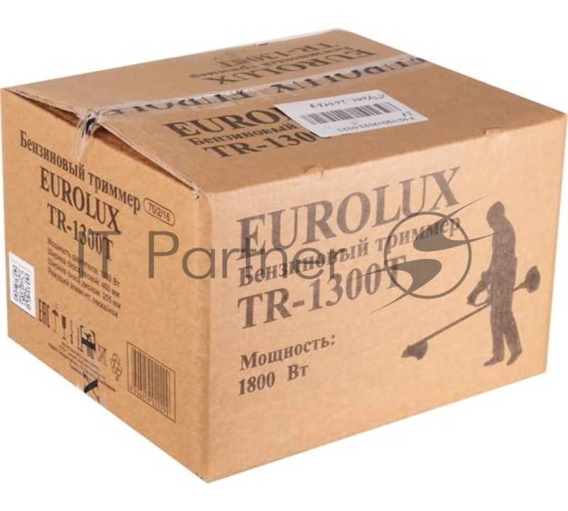 Триммеры Eurolux TR-1300T 70/2/16 Бензиновый триммер { 2-х тактный, 1,3 кВт, ширина 255мм, бак 700мл, 7кг }