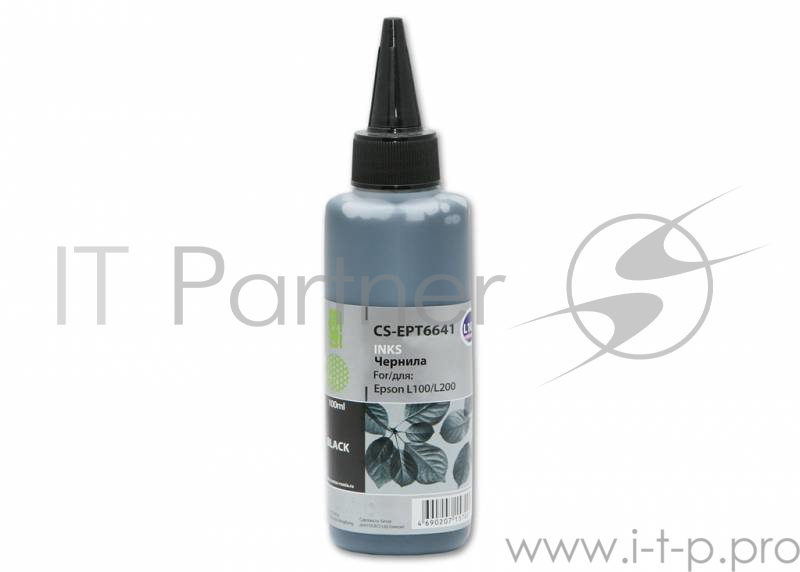 Расходные материалы CACTUS C13T66414A Чернила CACTUS для Epson L100, черные, 100ml
