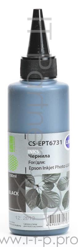 Расходные материалы CACTUS C13T67314A Чернила CACTUS CS-EPT6731 для Epson L800 ,черный, 100 мл