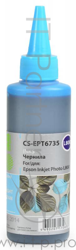Расходные материалы CACTUS C13T67354A Чернила CACTUS CS-EPT6735 для Epson L800 , светло-голубой, 100 мл