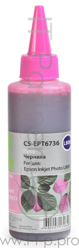 Расходные материалы CACTUS C13T67364A Чернила CACTUS CS-EPT6736 для Epson L800 , светло-пурпурный, 100 мл