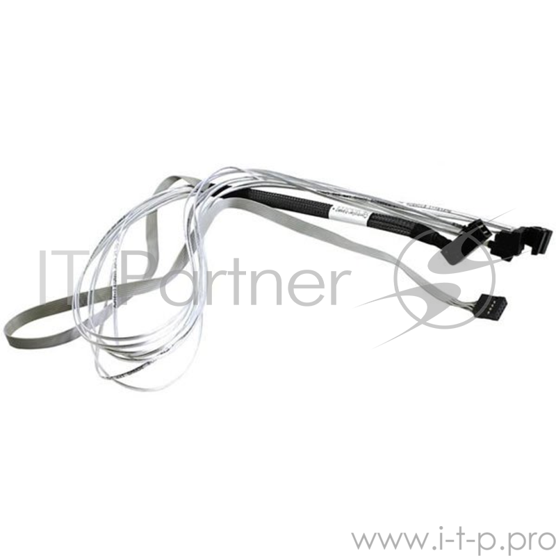 Кабель ADAPTEC PMC 2279900-R, Internal right-angle mini-SAS HD x4 to four right-angle x1 SATA fan-out cable with SFF-8448 sideband, Retail,2279900-R