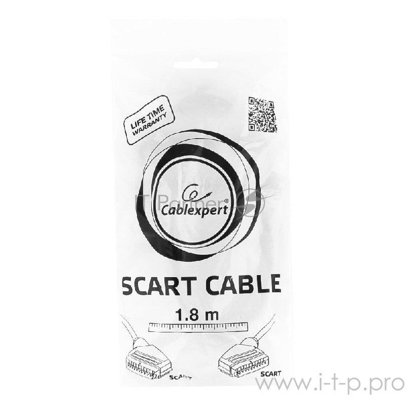 Кабель Кабель аудио/видео Gembird 1 x SCART (male) / 1 x SCART (male), 1.8 м CCV-518
