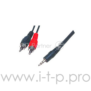 Кабель Кабель аудио Gembird, джек3.5 / 2xRCA, 1.5м CCA-458