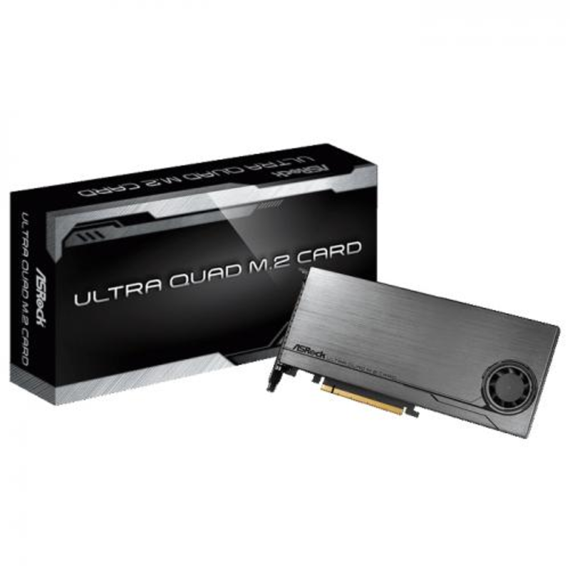 Контроллер ULTRA QUAD M.2 CARD, PCI Express 3.0x16 x 4 x Ultra M.2 NVMe RAID massive RTL {20}