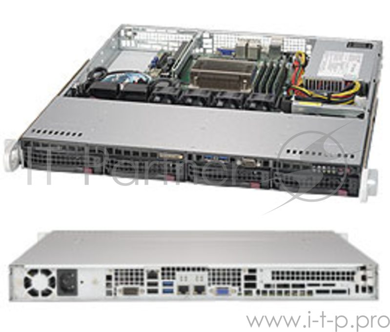 Корпус для сервера 1U 350W CSE-813MFTQC-350CB SUPERMICRO