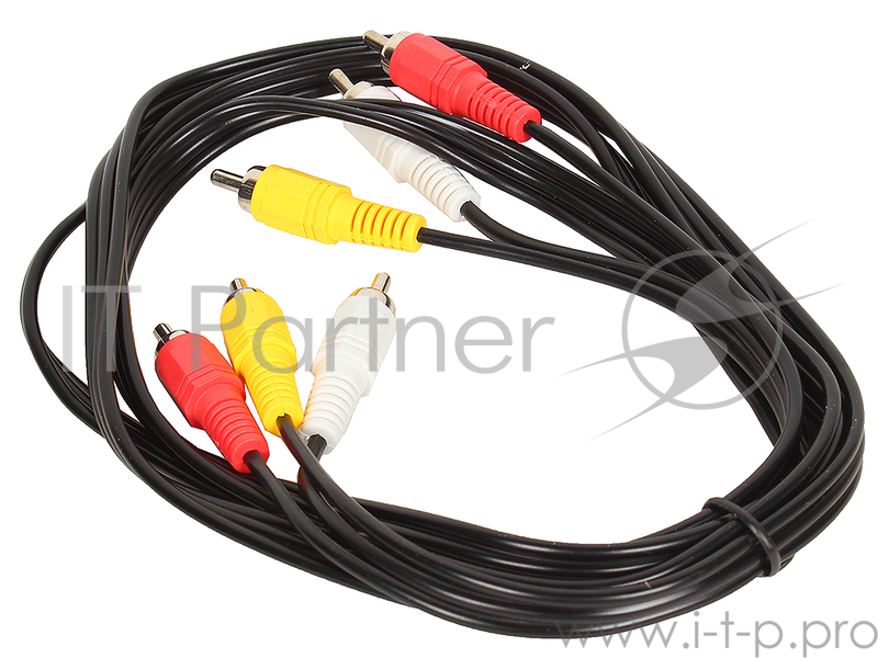 Кабель VCOM VAV7150-1.5M Кабель соединительный 3xRCA (M) - 3xRCA (M), 1,5m