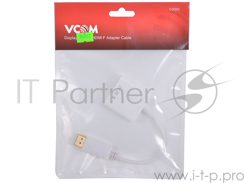 Кабель-переходник DisplayPort->HDMI(F) VCOM CG553 (0.15м)