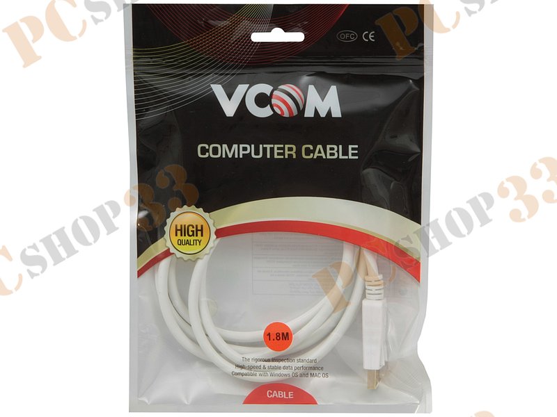 Кабель-переходник DisplayPort<->mini DisplayPort VCOM CG681 (1.8м)