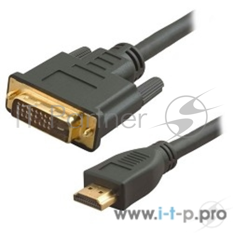 Кабель-переходник DVI-D Dual Link<->HDMI 5bites APC-073-020 позолоченные контакты, с ферритовыми кольцами (2.0м)