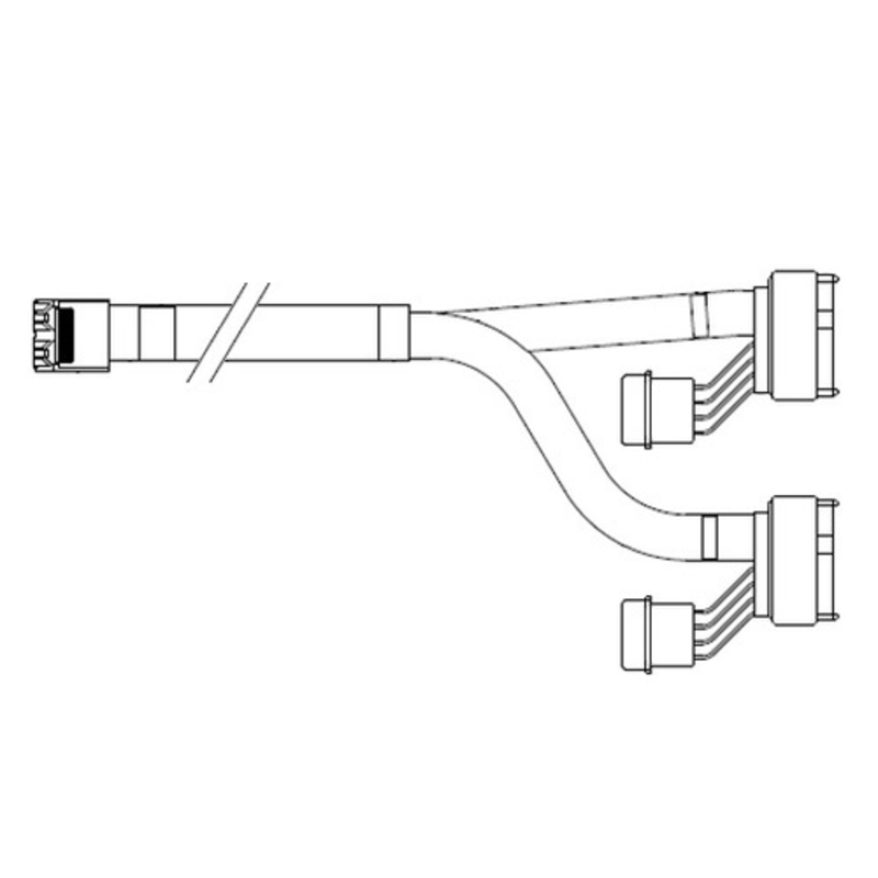 Cable, U.2 Enabler, HD (SFF8643) -to- (SFF8639), 1m, Used to attach directly to the 8639 interface of the NVMe drive (05-50064-00)