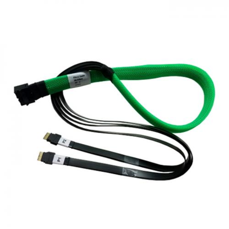 Cable, U.2 Enabler, HD (SFF8643) -to- Slimline (SFF8654), 1m, Used with systems that use the Slimline connector on the backplane (05-50063-00)
