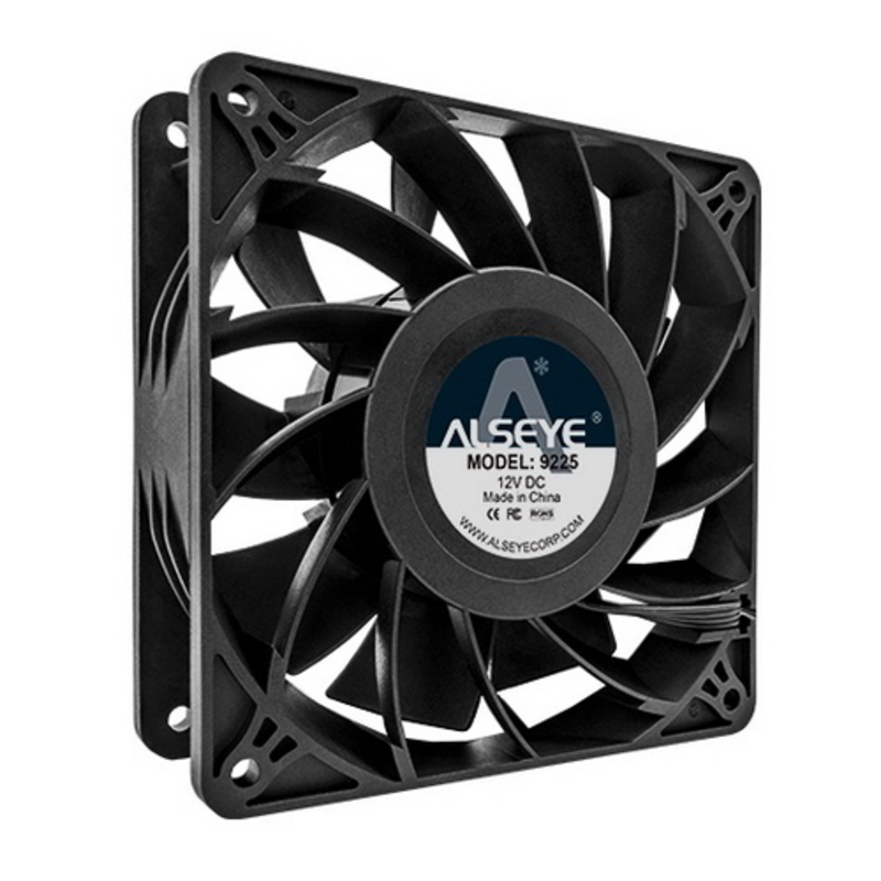 Вентилятор в корпус AS9225BTH-N1 FAN 92*92*25mm, Molex. Two ball, 12V*0.6A, 4500rpm, 87.9CFM, 4.88.mmH2O, 55.8dBA OEM {190}