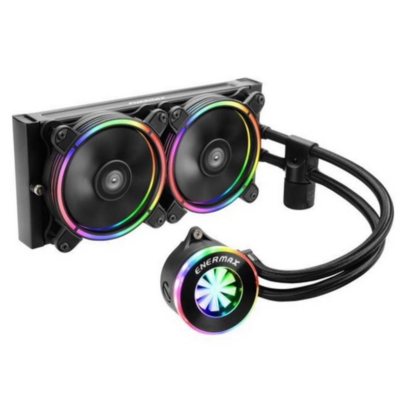 Жидкостная система охлаждения ELC-LF240-RGB LIQFUSION, TDP 300W, 2x120mm RGB PWM 500-2000RPM , RTL {8}