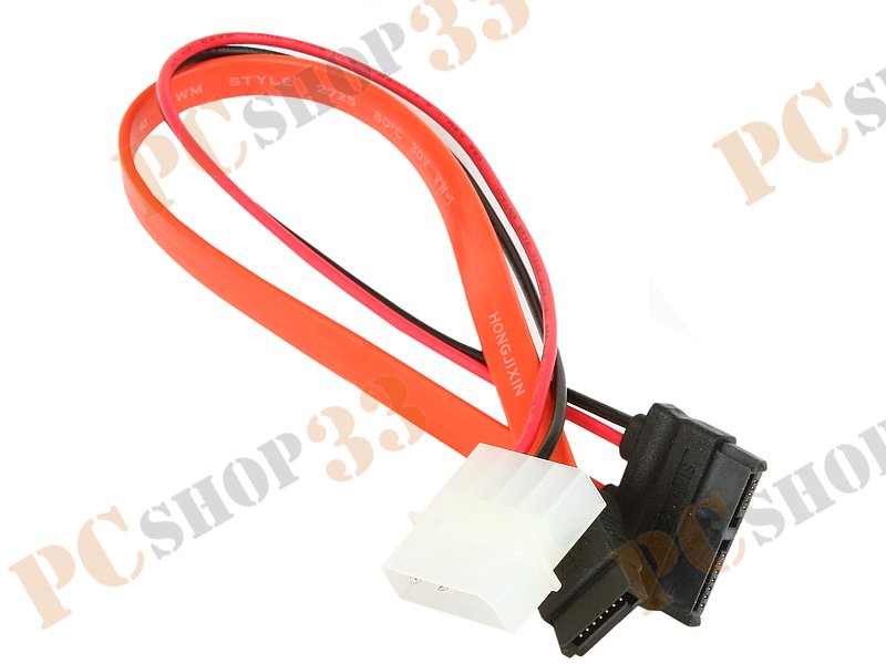 Кабель-переходник Slimline SATA данные+питание 7+6pin/7+4pin (0.3м)