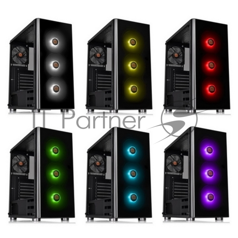 Корпус V200 TG RGB CA-1K8-00M1WN-01 Black/Win/SPCC/Tempered Glass*1/120mm RGB Fans*3 + 120mm Standard Fan*1/MB Sync