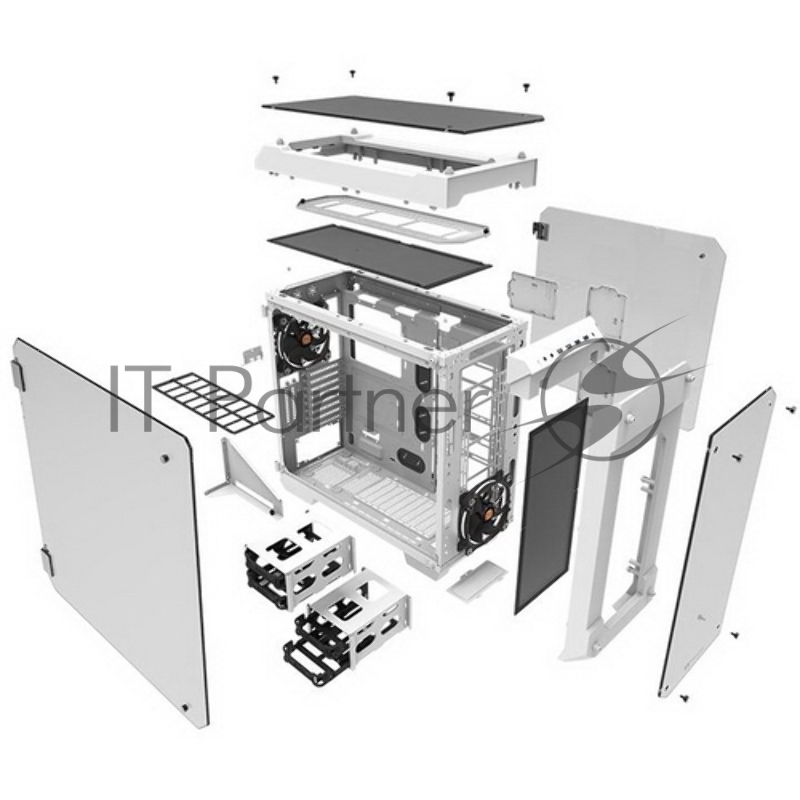 Корпус View 71 TG Snow CA-1I7-00F6WN-00 White/Win/SPCC/Tempered Glass*4/Color Box/Riing 140mm White Fan*2