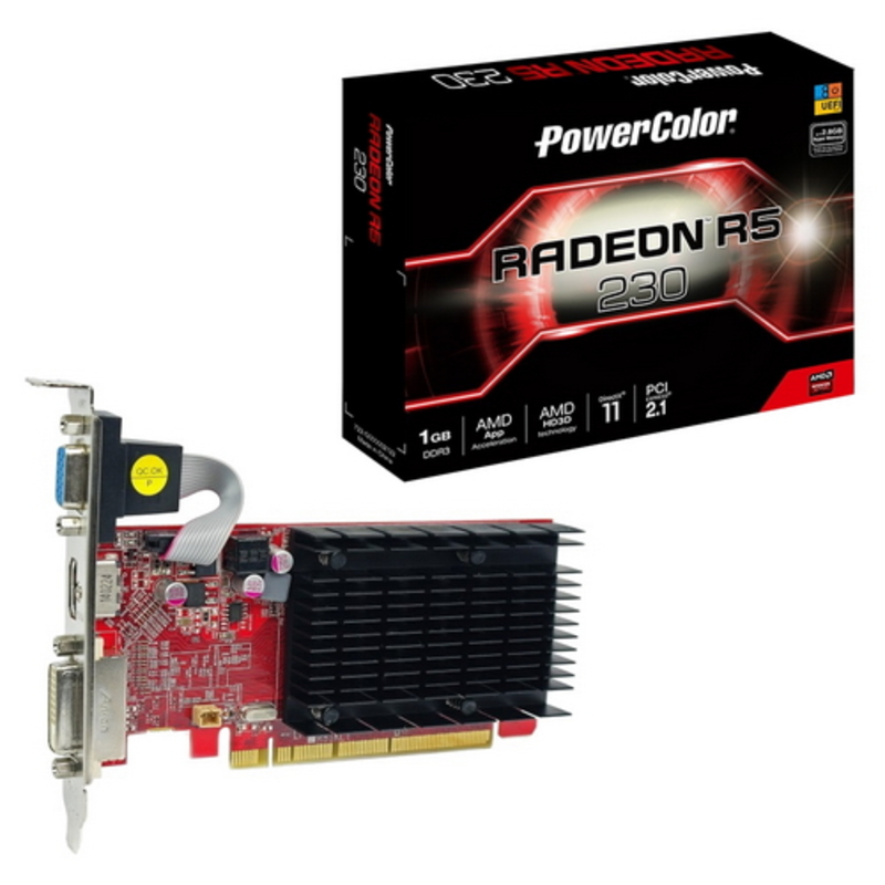 Видеокарта AXR5 230 1GBK3-SHE (171492) RTL {50}