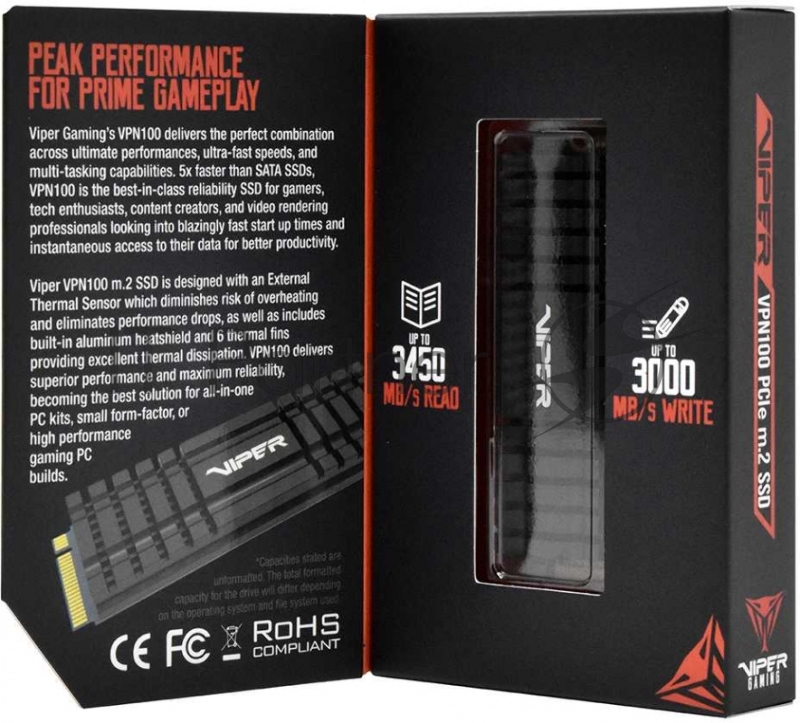 SSD жесткий диск M.2 2280 512GB VIPER VPN100-512GM28H PATRIOT