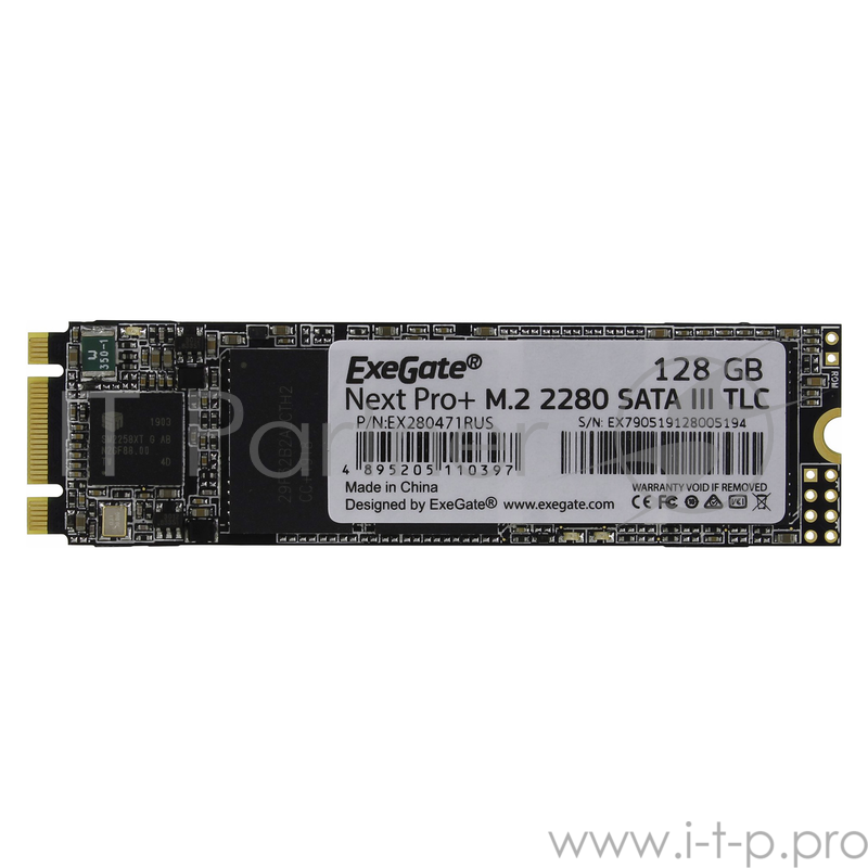 Накопитель SSD ExeGate Next Pro+ 128 Gb M.2 2280 TLC (SATA-III)