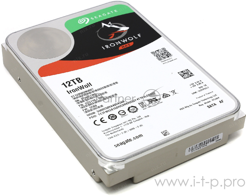 Жесткий диск Seagate 12TB Ironwolf (ST12000VN0008 ) {SATA 6.0Gb/s, 7200 rpm, 256mb buffer, 3.5
