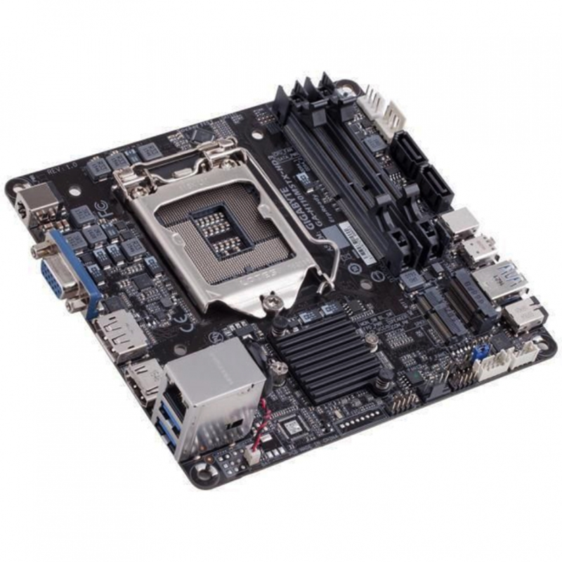Материнская плата GIGABYTE GA-H110MSTX-HD3 / Intel H110 / LGA1151 / 2xDDR4 (32GB) / D-SUB, HDMI, DisplayPort / Mini-STX / RTL