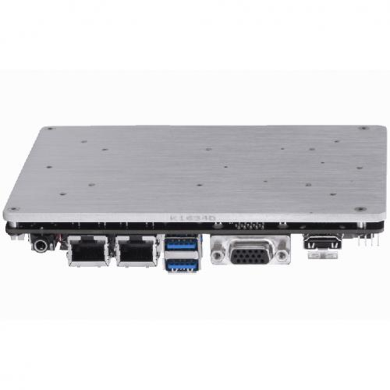 Материнская плата с процессором GA-SBCAP3450, Intel® Quad-Core Celeron®N3450 (2.2 GHz), 1xDDR3-1600 SO-DIMM, D-SUB+HDMI+LVDS, 1xMiniPCIex1, 2xSATA3, 1xMSATA, 2 Ch Audio, 2xGLan, (0+4)xUSB2.0, (2+0)xUSB3.1, Thin Mini-ITX, RTL {}