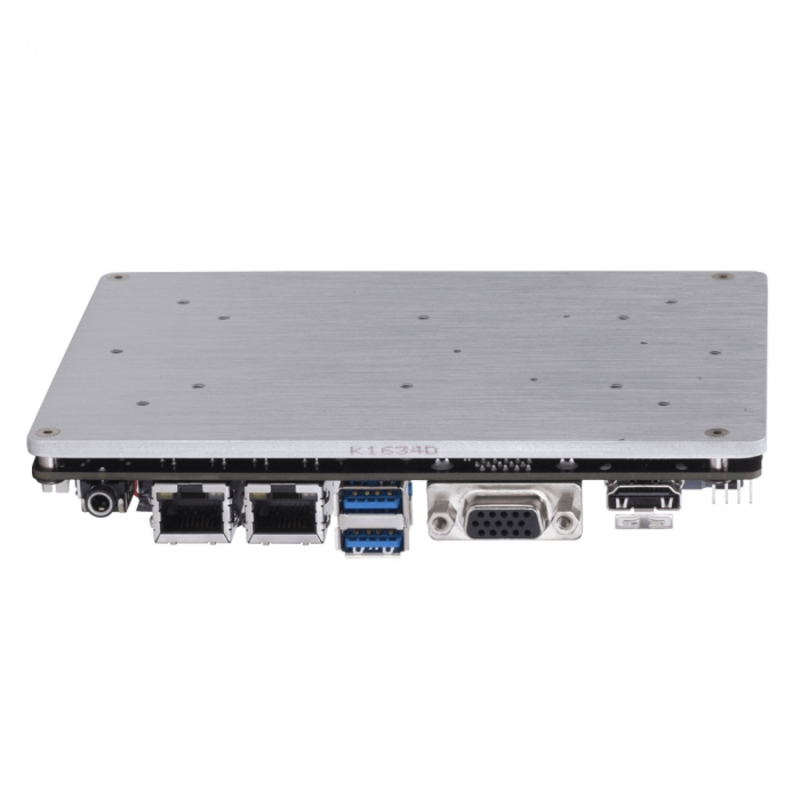 Материнская плата с процессором GA-SBCAP3450, Intel® Quad-Core Celeron®N3450 (2.2 GHz), 1xDDR3-1600 SO-DIMM, D-SUB+HDMI+LVDS, 1xMiniPCIex1, 2xSATA3, 1xMSATA, 2 Ch Audio, 2xGLan, (0+4)xUSB2.0, (2+0)xUSB3.1, Thin Mini-ITX, RTL {}