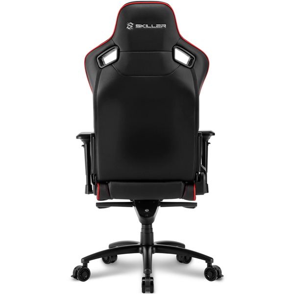 Игровое кресло Sharkoon Shark Skiller SGS4 чёрно-красное (синтетическая кожа, регулируемый угол наклона, механизм качания)
