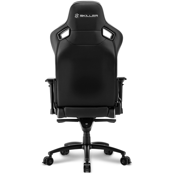 Игровое кресло Sharkoon Shark Skiller SGS4 чёрное (синтетическая кожа, регулируемый угол наклона, механизм качания)